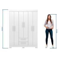 Guarda-roupa Nt 6015 Branco Com Rosa - Notavel - 9
