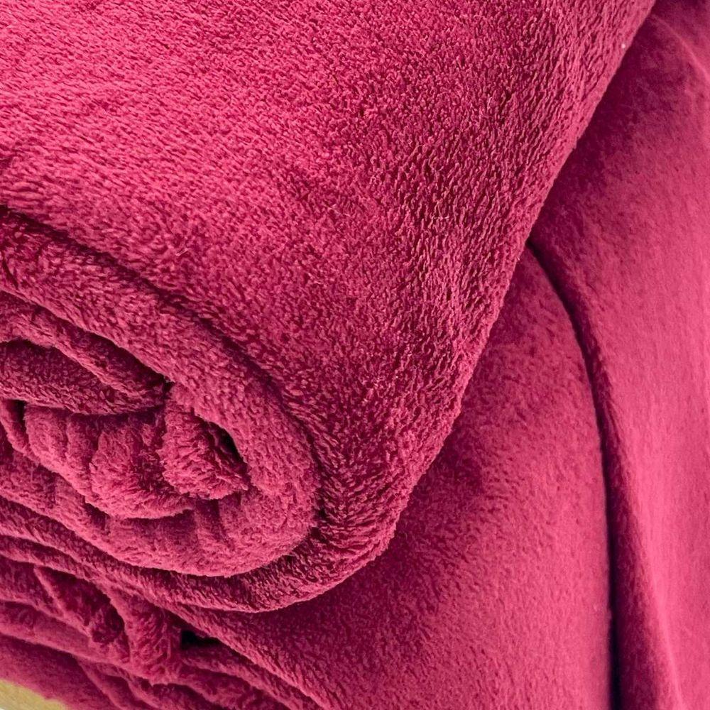 Cobertor Casal Uni Fleece Vinho - 3