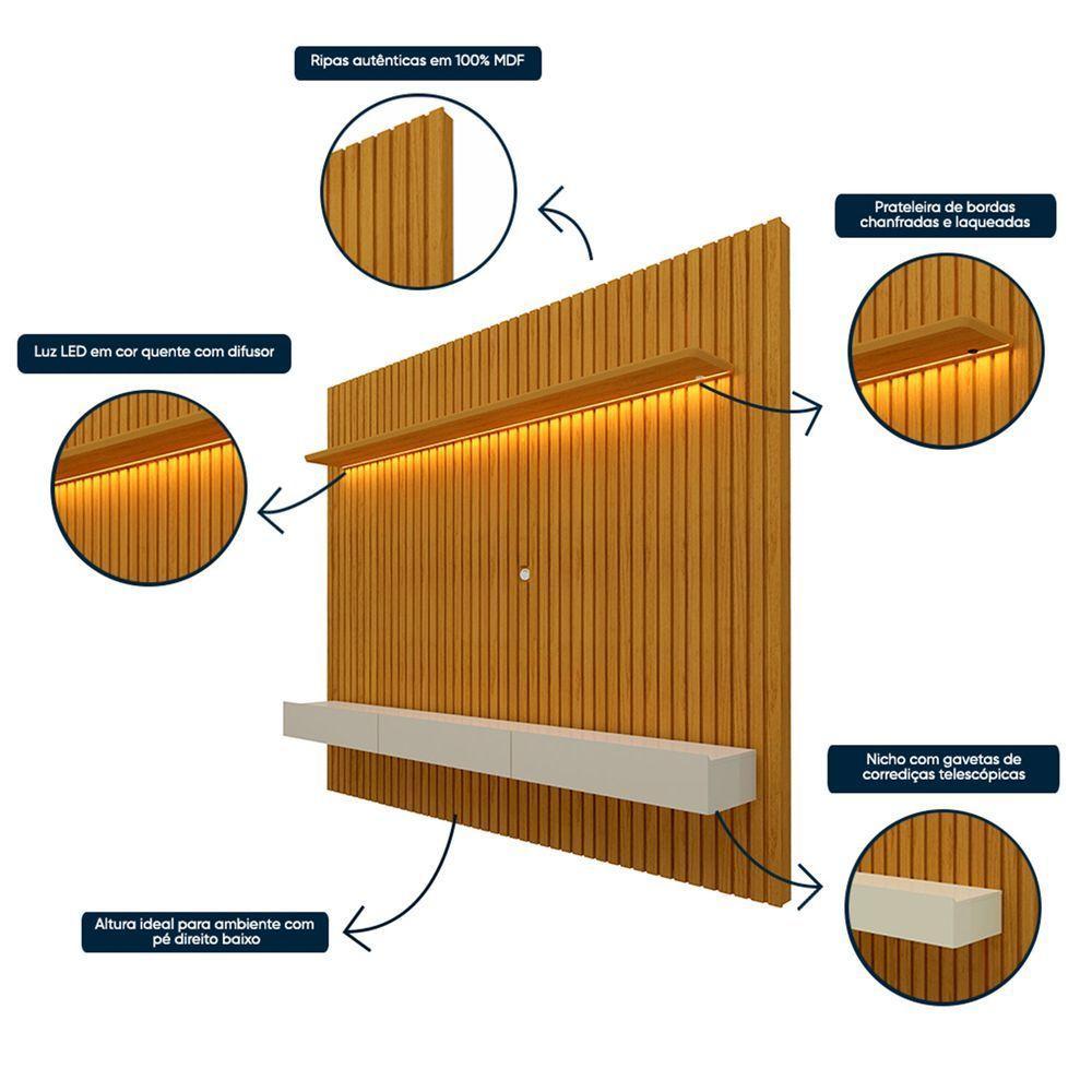 Home Nobre Clean 2.2 Naturale Com Off White - Moveisaqui - 5