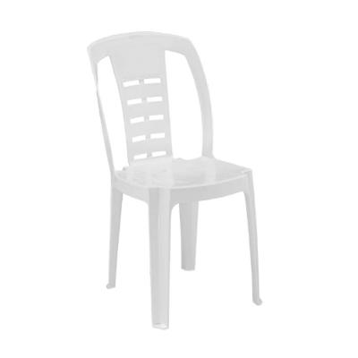 Cadeira Plástica Empilhável Luna Branca Pisani