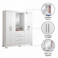 Guarda-roupa 4 Portas Nt 5015 Branco - Notável - 3