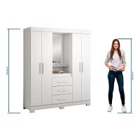 Guarda-roupa 4 Portas Nt 5015 Branco - Notável - 7