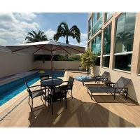 Guarda Sol Ombrelone 3,00m + Base 40kg Para Praia Piscina Jardim Preto - 5