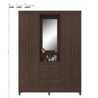 Guarda Roupa Casal Capelinha Persia Café - Demóbile - 1