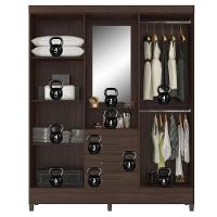 Guarda Roupa Casal Capelinha Persia Café - Demóbile