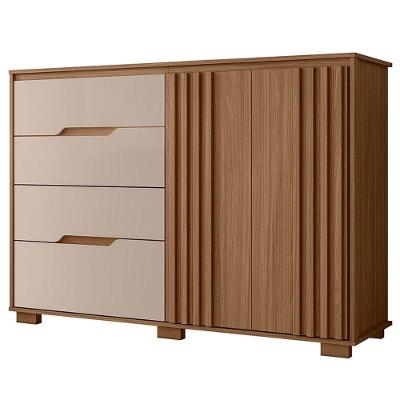 Cômoda Sapateira Texas 4 Gavetas em MDF com Puxador em MDF Fendi