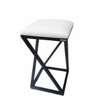 Banqueta Baixa Compacta Para Quarto Sala Loja Escritório Promoção Branco - 2