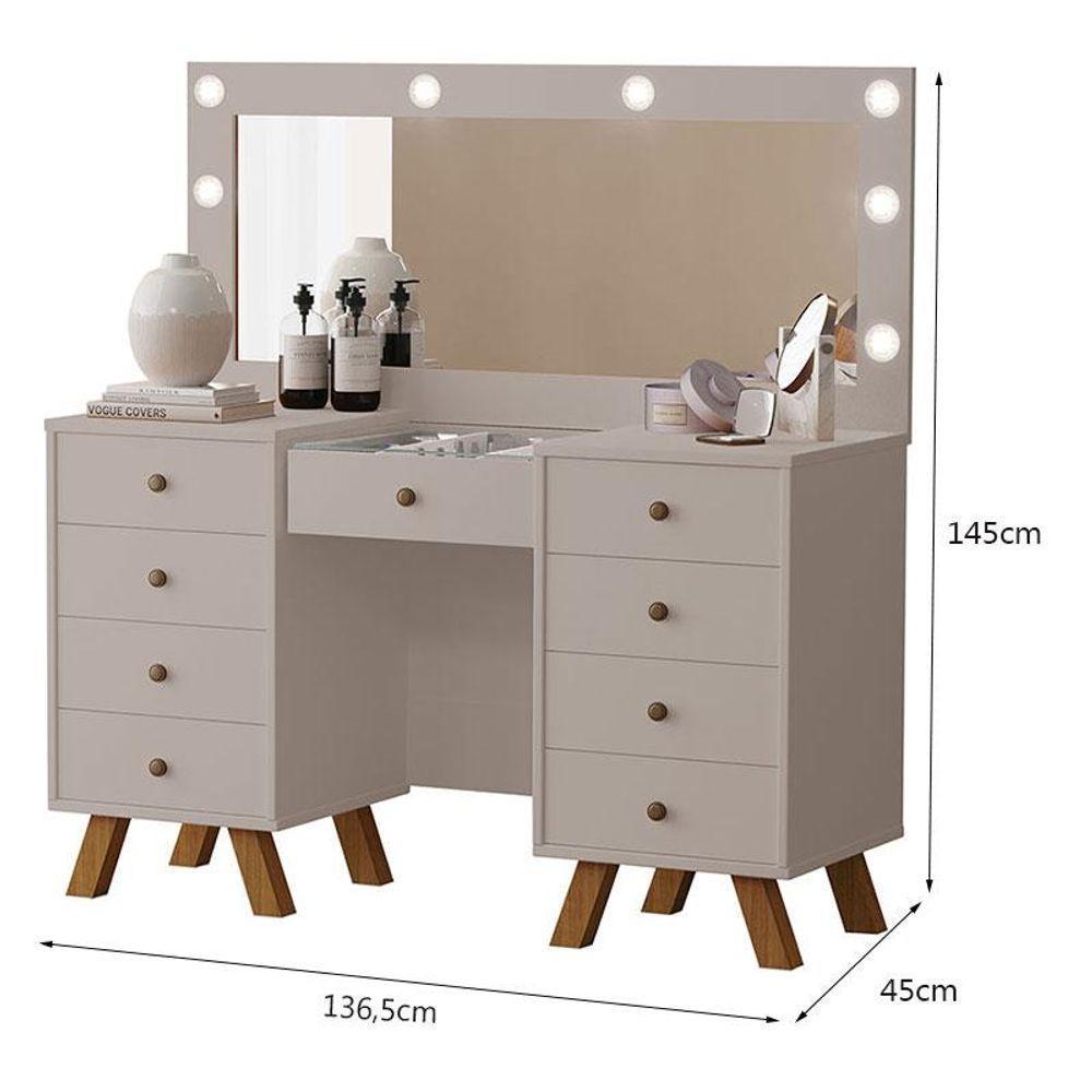 Penteadeira Camarim Mila Com Banqueta Mani - Luapa Móveis - 2