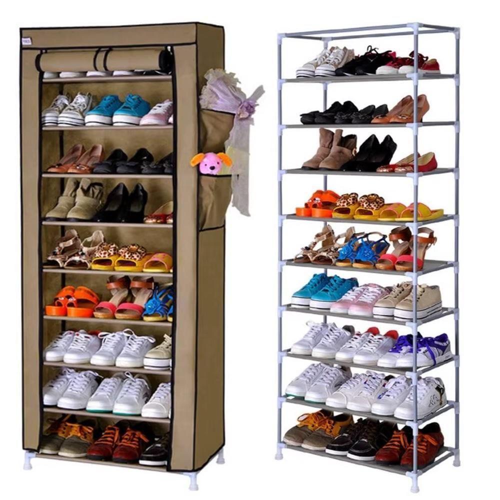 Sapateira Gigante 10 Prateleiras Organizador Armario Estante Portatil Desmontavel Para Roupas Tenis Calçados Com Ziper - 5