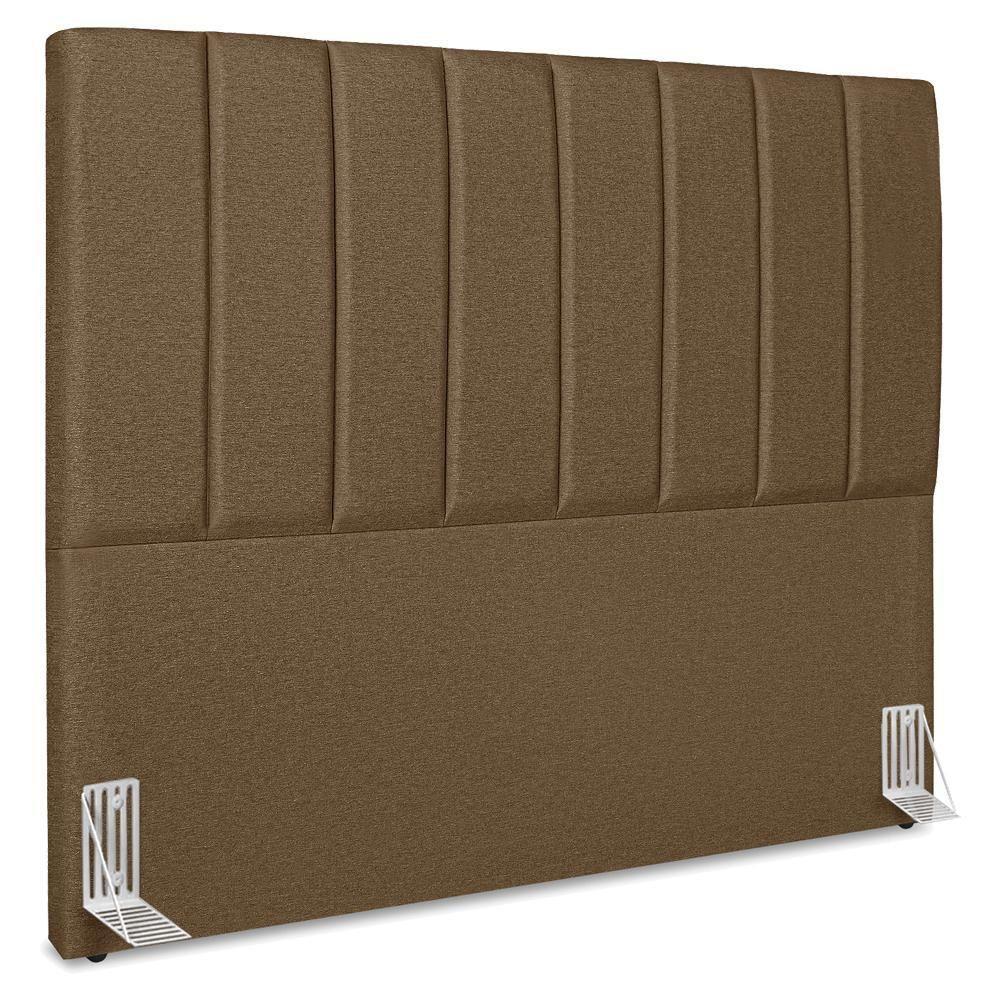 Cabeceira Queen 160 Cm Com Frame Dalia Linho Marrom Artte Marrom - 1