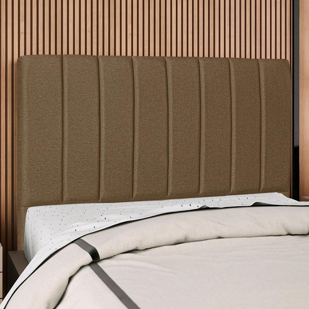 Cabeceira Queen 160 Cm Com Frame Dalia Linho Marrom Artte Marrom - 2