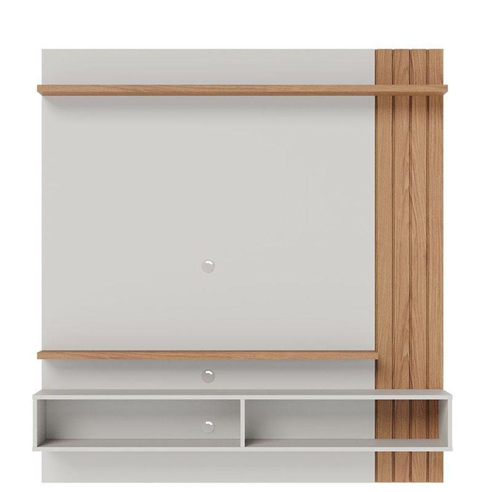 Painel Para Tv Home Suspenso Juriti 1.5 Off White Matte Freijó Com Mesa De Centro Jeri Off White Freijó - Colibri - 3