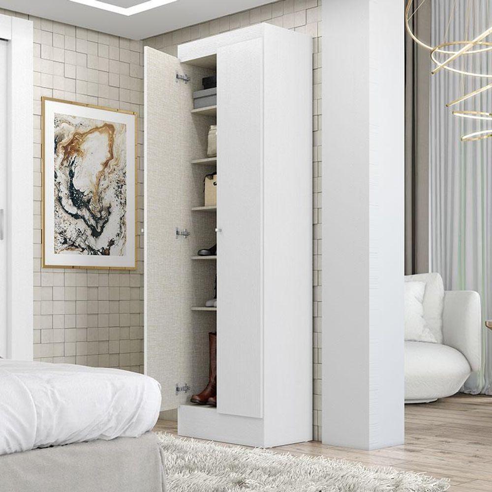 Armário Multiuso 2 Portas Space Branco Acetinado - Thb - 5