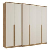 Guarda Roupa Casal Valência 6 Portas Capuccino Off White Acetinado - Thb - 1