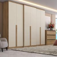 Guarda Roupa Casal Valência 6 Portas Capuccino Off White Acetinado - Thb - 4