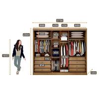 Guarda Roupa Casal Atlanta 3 Portas 8 Gavetas Com Espelho Cumaru 23 - Novo Horizonte - 2