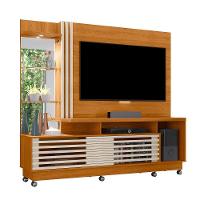 Estante De Tv 60 Pol 200cm Com Rodízio Sala De Estar Lumari Cinamomo-off White M20 - D'rossi - 2