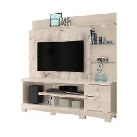 Estante De Tv 55 Pol 182cm Com Pé Para Sala Elaris Calacata-off White M20 - D'rossi - 2