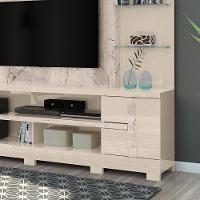 Estante De Tv 55 Pol 182cm Com Pé Para Sala Elaris Calacata-off White M20 - D'rossi - 5