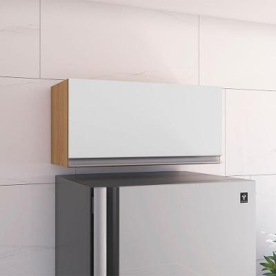 Armário Cozinha Aéreo Geladeira 60cm Basculante Leticia A01 - D'rossi Amendoa E Branco