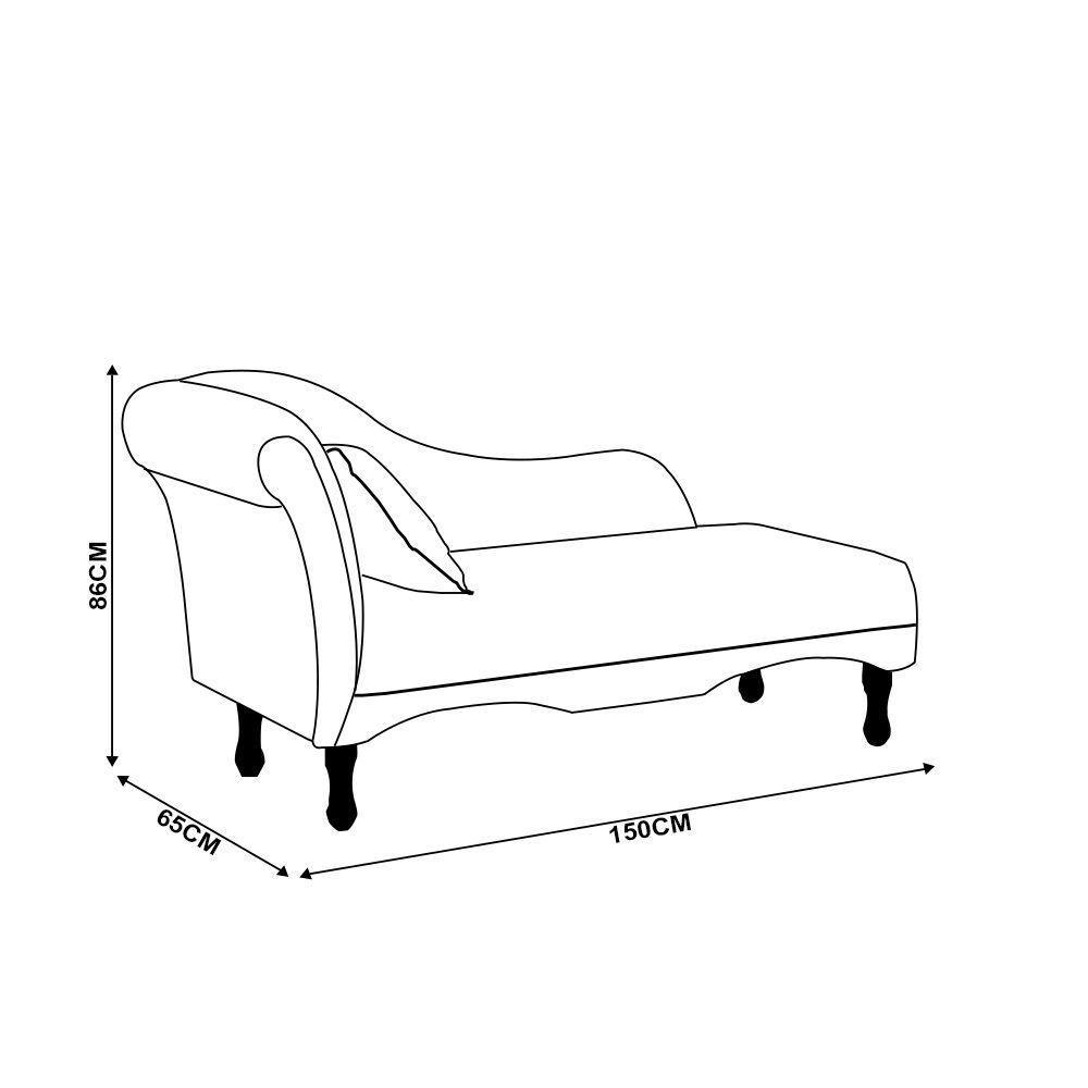 Divã Recamier Pés Retrô Medelin 150cm Linho E03 - D'rossi Bege - 4