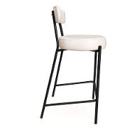 Banqueta Cozinha Alta Com Encosto Industrial Preto Londres Pu D03 - D'rossi Branco - 5