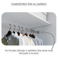 Guarda Roupa Casal Atlanta 3 Portas 8 Gavetas Neve Com Espelho - Novo Horizonte