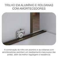 Guarda Roupa Casal Atlanta 3 Portas 8 Gavetas Neve Com Espelho - Novo Horizonte - 5