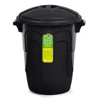 Lixeira Grande 30 Litros Cesto Lixo Coleta Seletiva Redonda 30l Com Tampa Alca Balde Organizador Roupa Multiuso Casa Com