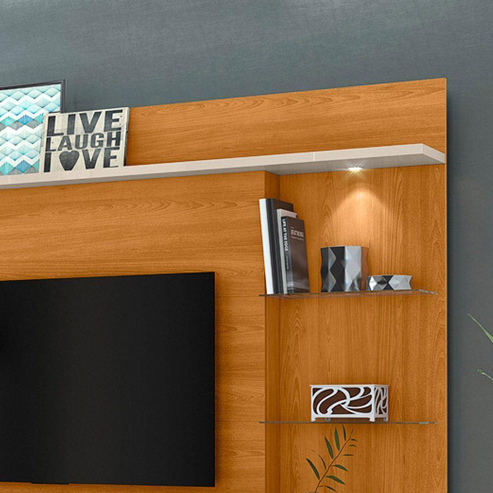 Estante De Tv 55 Pol 182cm Com Pé Para Sala Elaris Cinamomo-off White M20 - D'rossi - 4