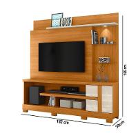 Estante De Tv 55 Pol 182cm Com Pé Para Sala Elaris Cinamomo-off White M20 - D'rossi - 3