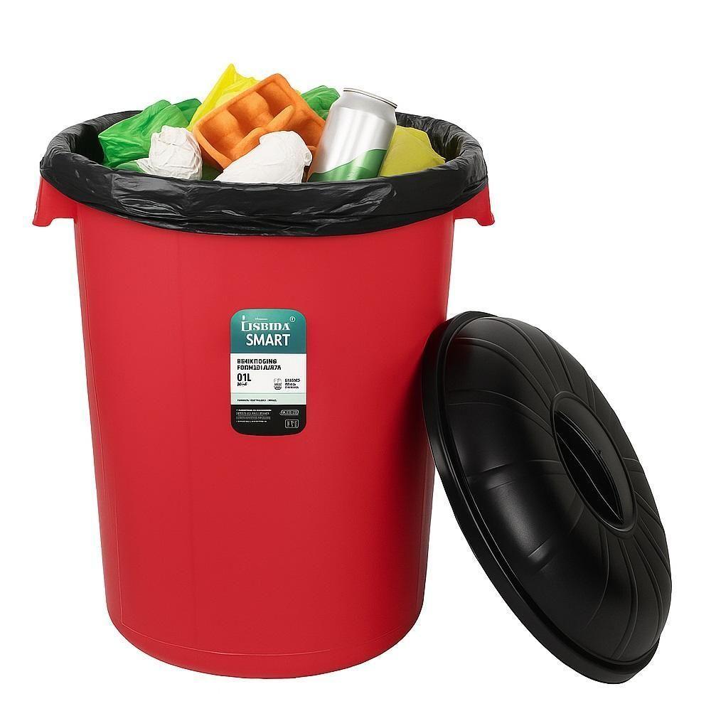 Lixeira Coleta Seletiva 61 Litros Gigante Cesto De Lixo Grande Container Multiuso Casa Condominio Mudança Organizador Lo - 1