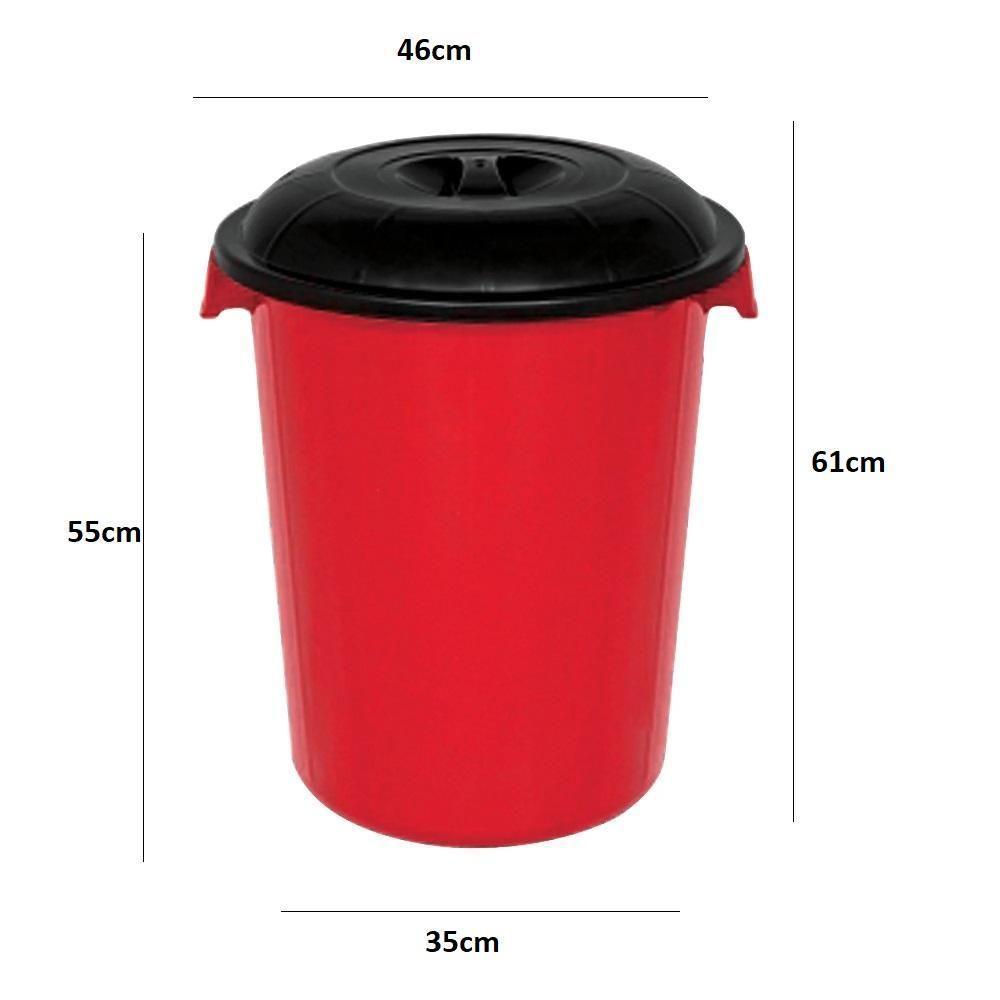 Lixeira Coleta Seletiva 61 Litros Gigante Cesto De Lixo Grande Container Multiuso Casa Condominio Mudança Organizador Lo - 6