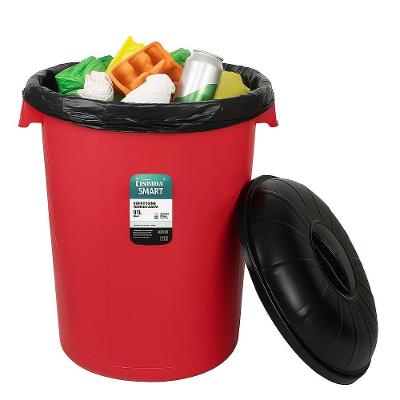 Lixeira Coleta Seletiva 61 Litros Gigante Cesto De Lixo Grande Container Multiuso Casa Condominio Mudança Organizador Lo