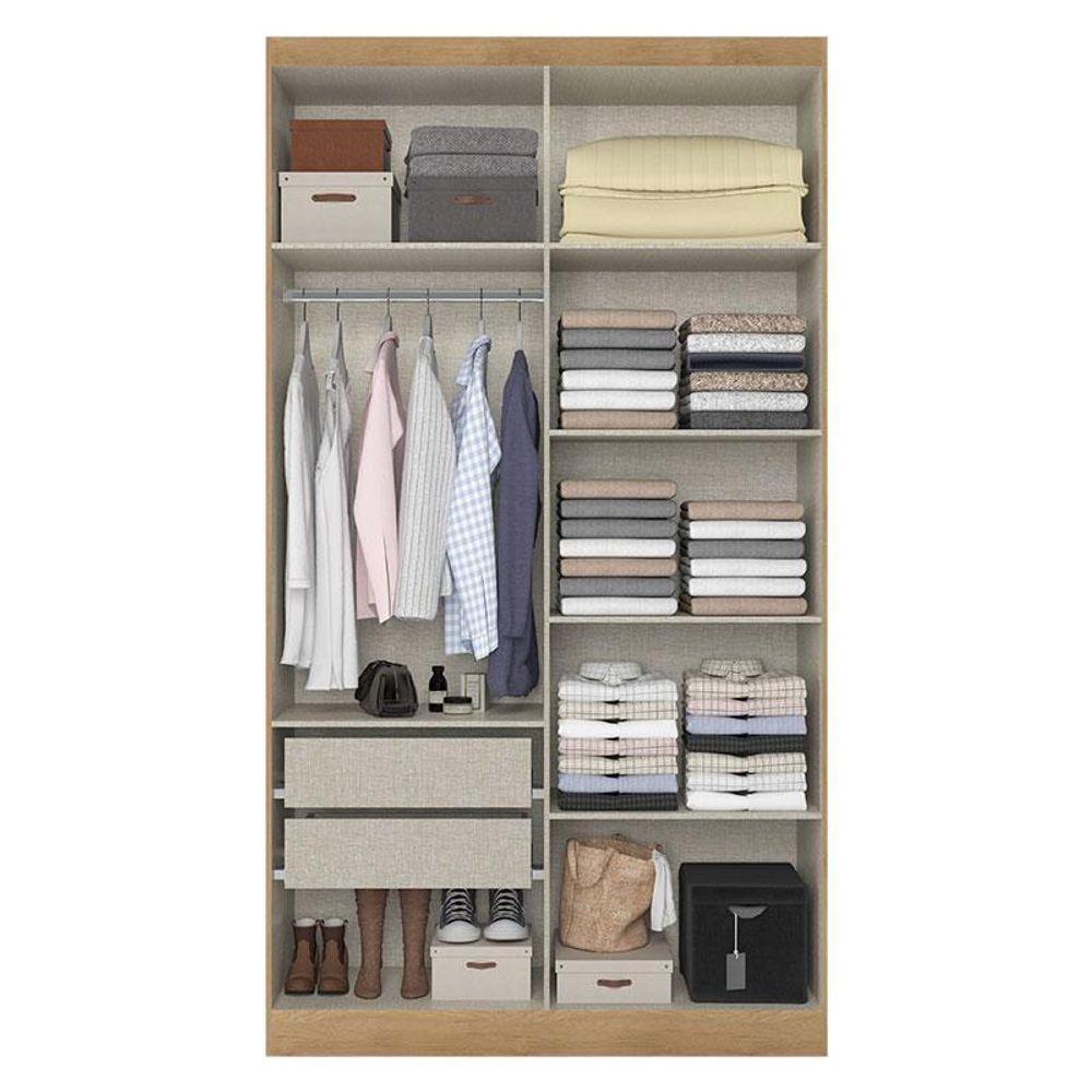 Guarda Roupa Soleiro Milan 4 Portas Capuccino Off White Acetinado - Thb - 2
