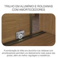 Guarda Roupa Solteiro Dante 2 Portas Cumaru 23 Com Nicho E Espelho - Novo Horizonte