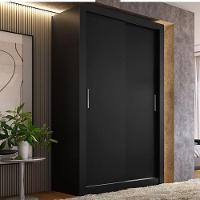 Guarda Roupa Solteiro City 2 Portas Preto Acetinado - Thb - 4