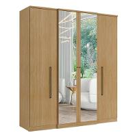 Guarda Roupa Casal Splendore Plus Glass 4 Portas Nogal Acetinado - Thb - 1