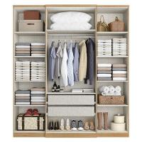 Guarda Roupa Casal Splendore Plus Glass 4 Portas Nogal Acetinado - Thb - 2