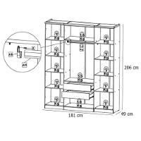 Guarda Roupa Casal Splendore Plus Glass 4 Portas Nogal Acetinado - Thb - 3