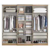 Guarda Roupa Casal Valência 6 Portas Capuccino Preto Acetinado - Thb - 2