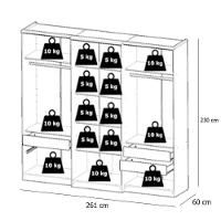 Guarda Roupa Casal Valência 6 Portas Capuccino Preto Acetinado - Thb - 4
