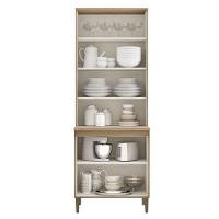 Cristaleira 80 Cm 4 Portas Vidro Finesse Capuccino Off White - Thb - 2