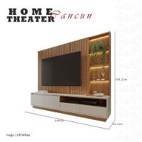 Estante Home Theater Cancun Freijó Off White Matte - Colibri - 2