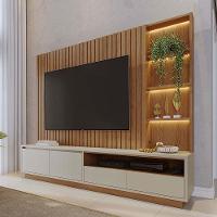 Estante Home Theater Cancun Freijó Off White Matte - Colibri - 8