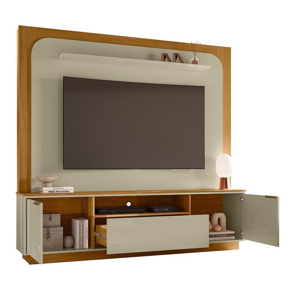 Estante Home Theater Nilo Cumaru/opala Para Tv Até 75” - Madetec Cumaru/opala - 3