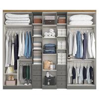 Guarda Roupa Casal Absolut Plus 7 Portas Grafite Almendra Acetinado - Thb - 2