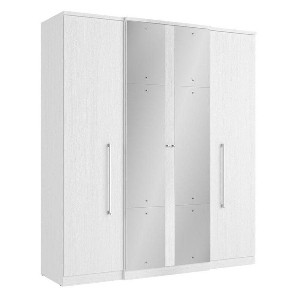 Guarda Roupa Casal Splendore Plus Glass 4 Portas Branco Acetinado - Thb - 1