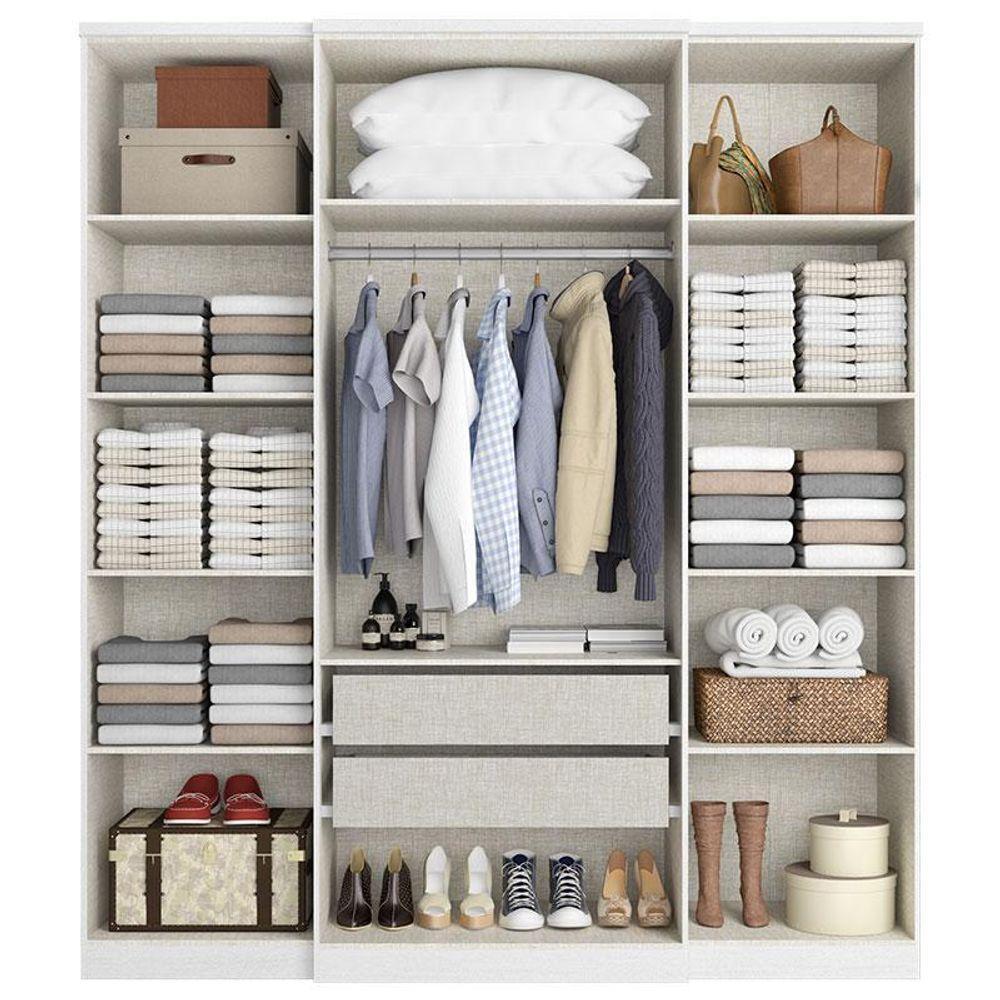 Guarda Roupa Casal Splendore Plus Glass 4 Portas Branco Acetinado - Thb - 2