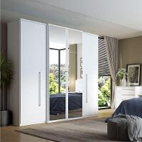 Guarda Roupa Casal Splendore Plus Glass 4 Portas Branco Acetinado - Thb - 4